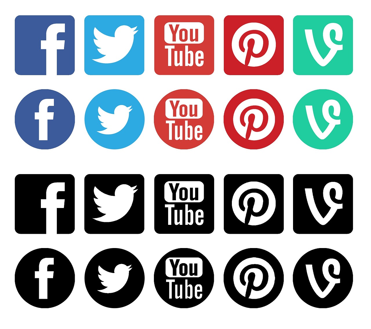 tiktok, social media, icons