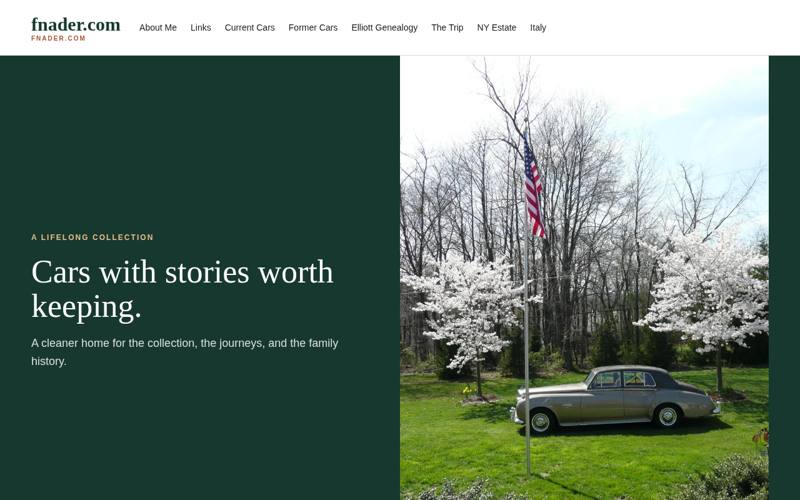 Fnader website homepage